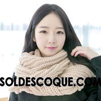 Écharpe Femme Hiver Rouge Garder Au Chaud Tricot Étudiant Soldes