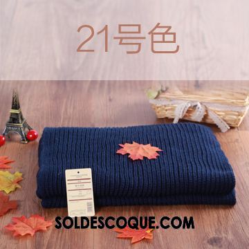 Écharpe Femme Hiver Rouge Garder Au Chaud Tricot Étudiant Soldes