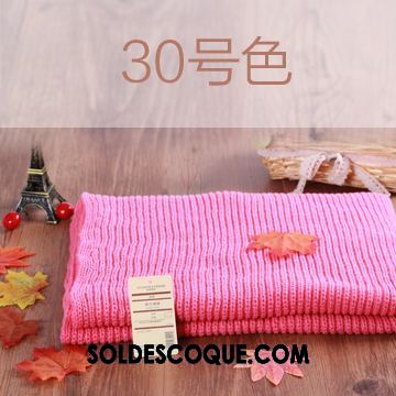 Écharpe Femme Hiver Rouge Garder Au Chaud Tricot Étudiant Soldes