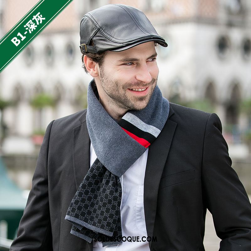 Écharpe Homme Boite Cadeau Étudiant Jeune All-match Hiver Soldes