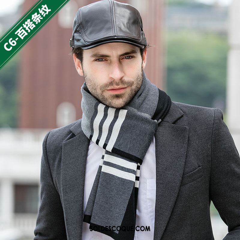 Écharpe Homme Boite Cadeau Étudiant Jeune All-match Hiver Soldes