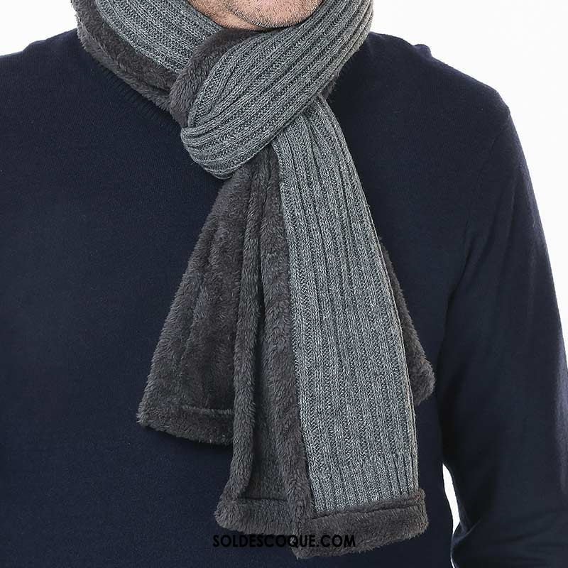 Écharpe Homme Père Hiver Plus De Cachemire Personnes Âgées Collier Pas Cher