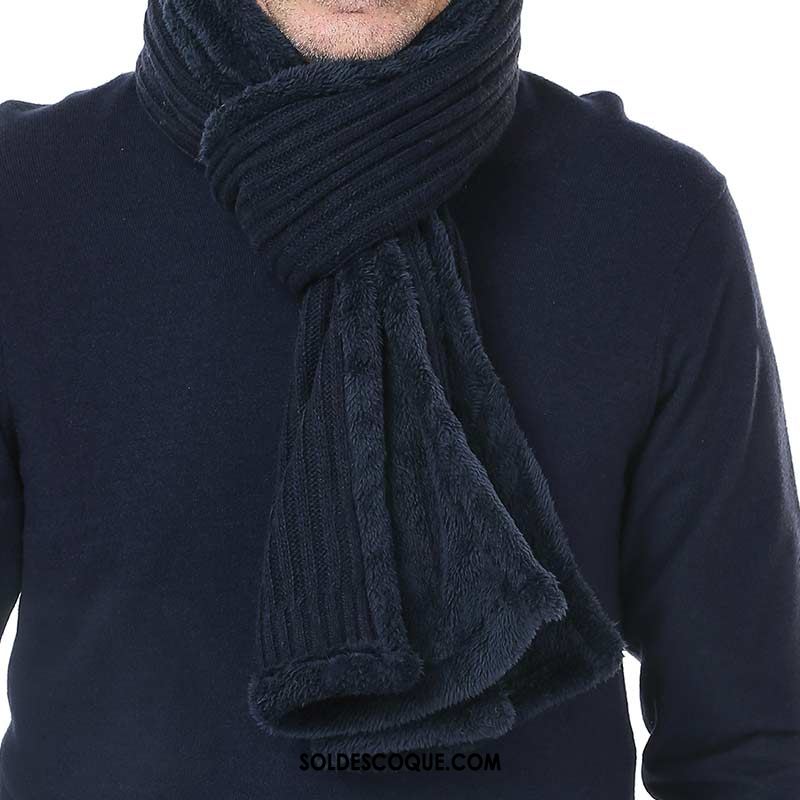 Écharpe Homme Père Hiver Plus De Cachemire Personnes Âgées Collier Pas Cher