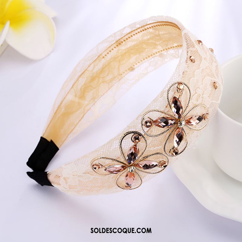 Épingle À Cheveux Femme Bandes Cheveux Couvre-chefs Rose Diamant Antidérapant Pas Cher