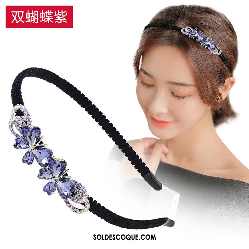 Épingle À Cheveux Femme Frange Bleu Ornements De Cheveux Simple Pierres De Strass En Vente