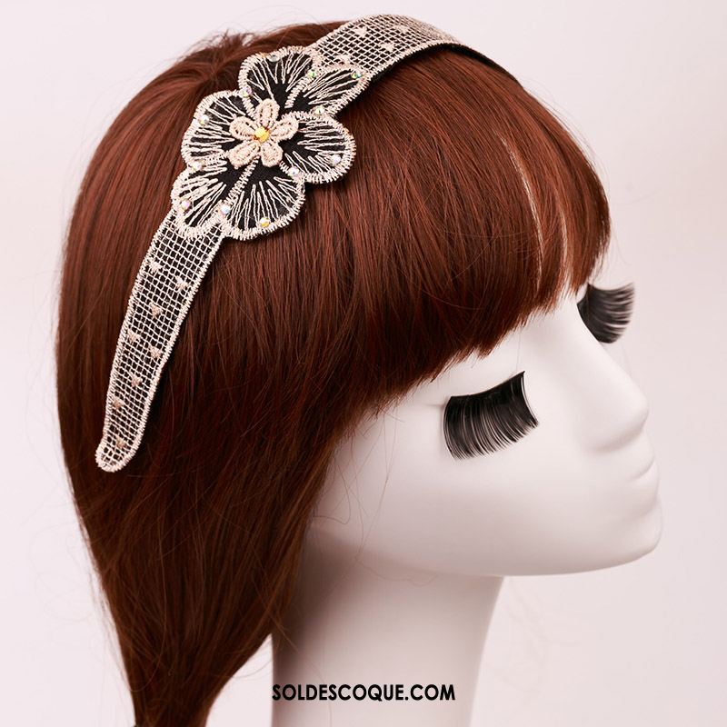 Épingle À Cheveux Femme Noir Bandes Cheveux Arc Couvre-chefs Frange En Ligne