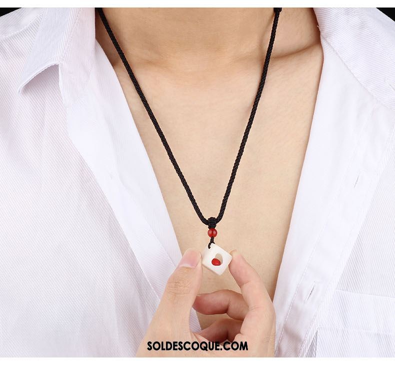 Bijoux En Argent Homme Amoureux Noir Pendentif Rouge Cadeau En Ligne