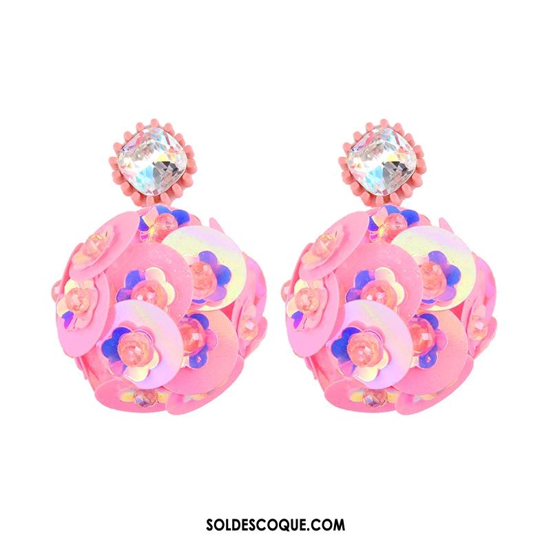 Boucles D'oreilles Femme Accessoires Paillettes All-match Réseau Mode Soldes