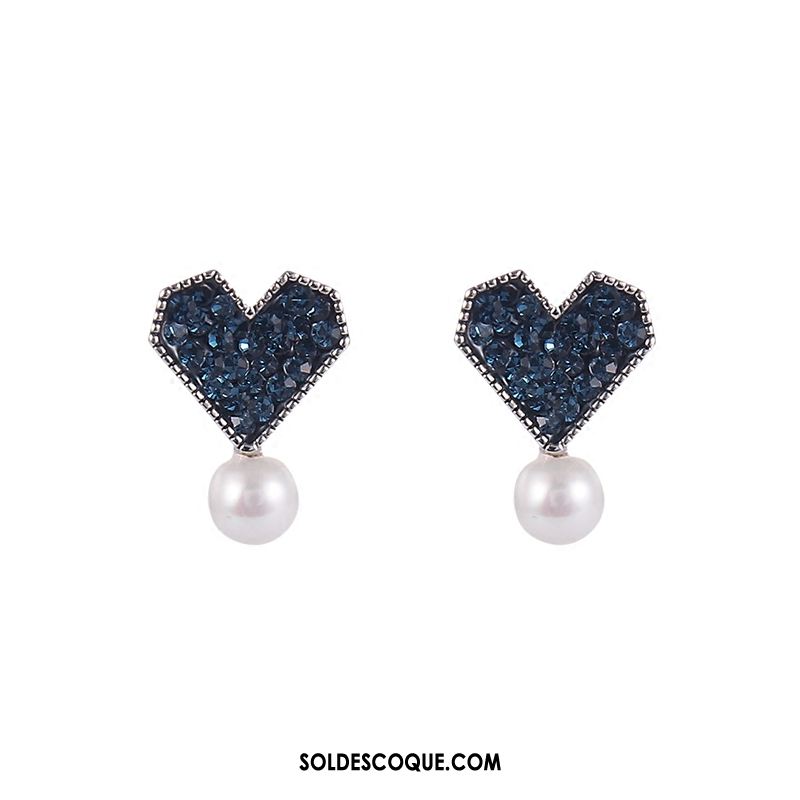 Boucles D'oreilles Femme All-match Simple Personnalité Bleu Réseau En Vente