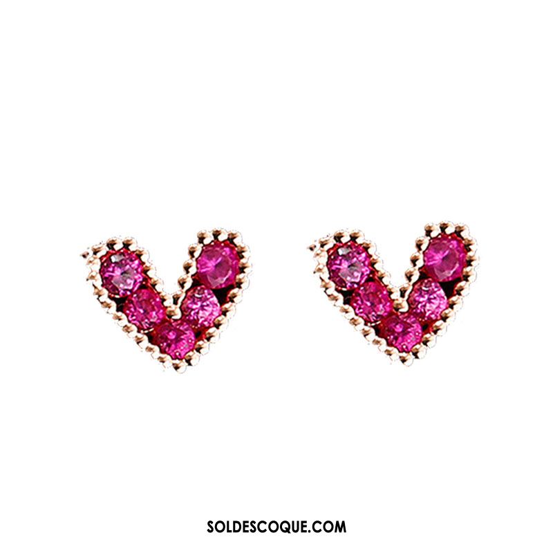 Boucles D'oreilles Femme Argenté Tendance Personnalité Ultra Amour En Vente