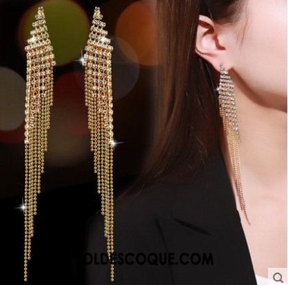 Boucles D'oreilles Femme Mode Marier La Mariée Longue Section Tassel En Vente