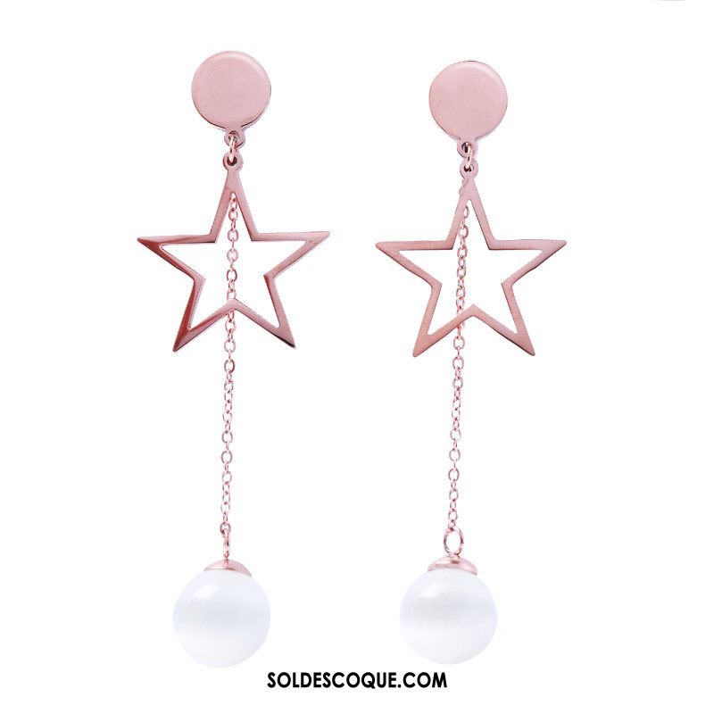 Boucles D'oreilles Femme Mode Rose Rouge Tempérament Longue Section En Vente