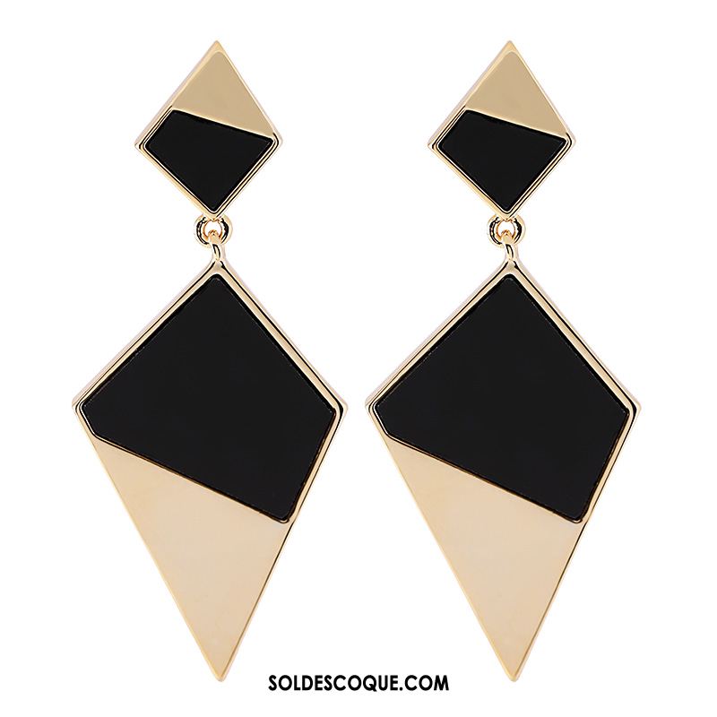 Boucles D'oreilles Femme Noir Pendentif All-match Longue Section Personnalité En Vente