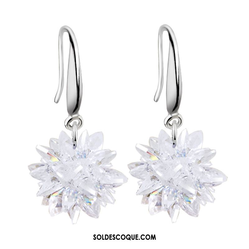 Boucles D'oreilles Femme Pure Cristal Tempérament Blanc Modèles Féminins Pas Cher