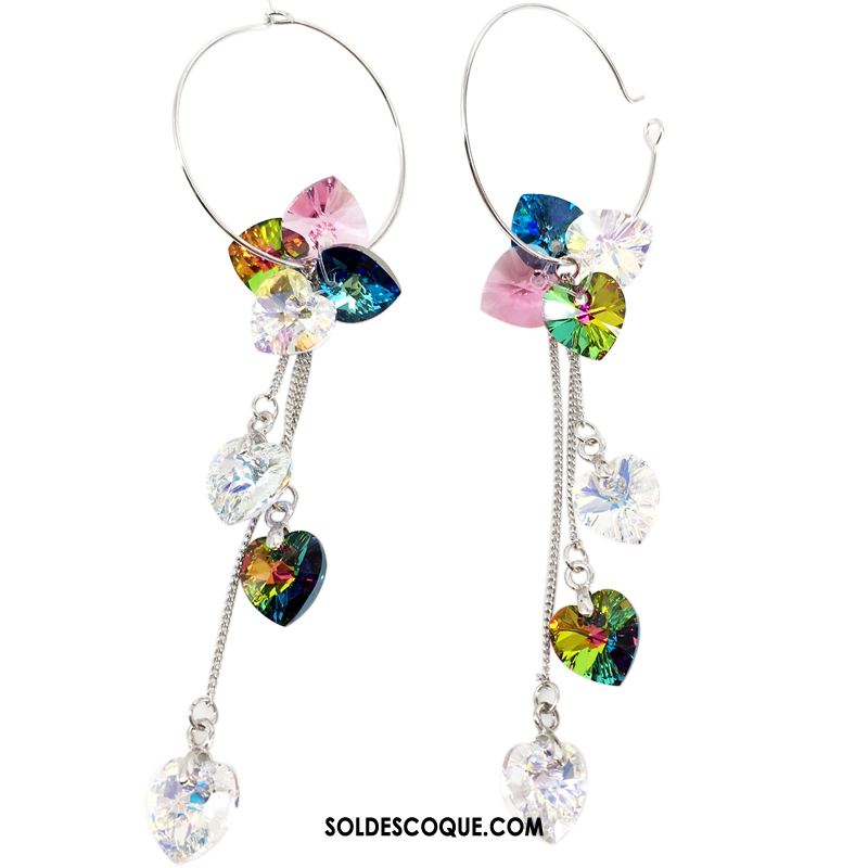 Boucles D'oreilles Femme Tassel Tempérament Cristal Mode Atmosphère Pas Cher