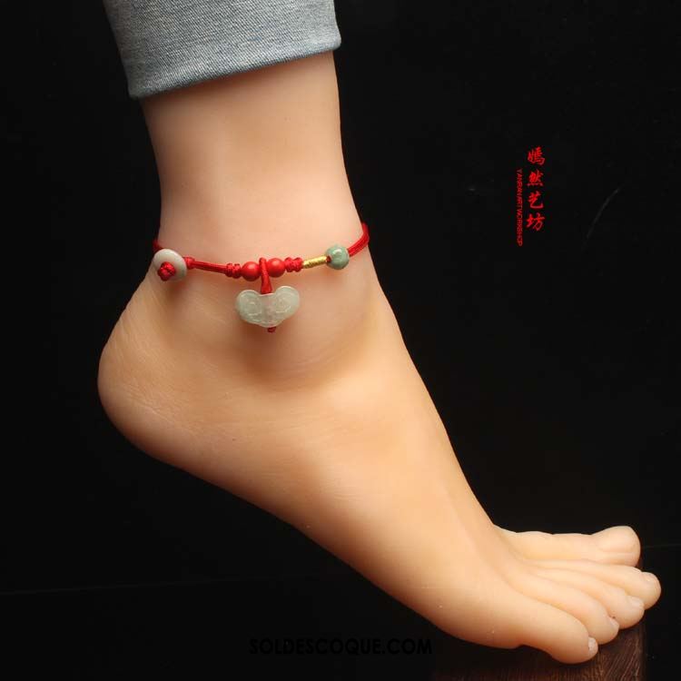 Bracelet De Cheville Femme Homme Rouge Bébé Bracelet Couleur Pas Cher