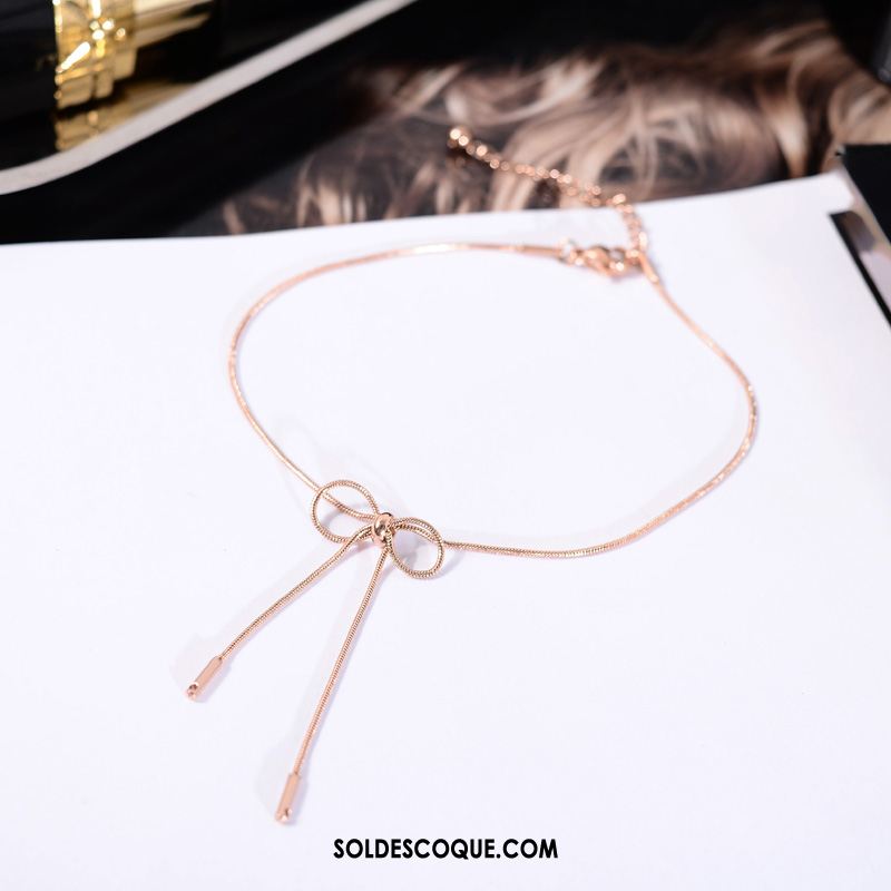 Bracelet De Cheville Femme Mode Le Nouveau Arc Tempérament Rose Soldes