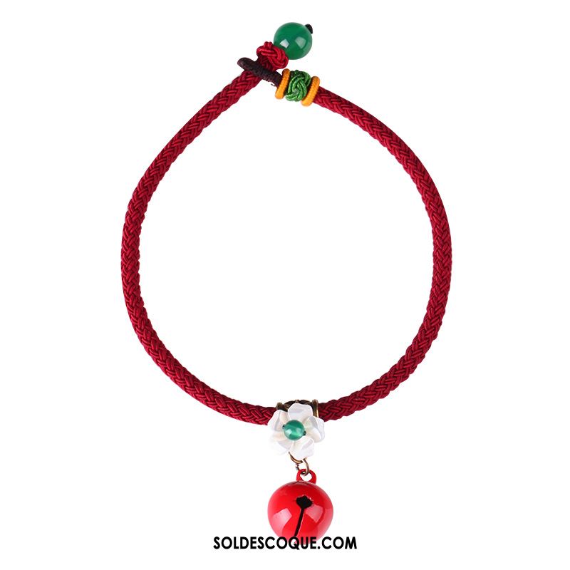 Bracelet De Cheville Femme Simple Folk-custom Rétro Rouge Manuel France