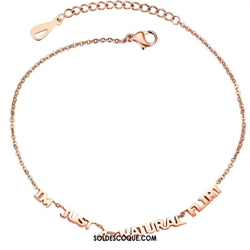 Bracelet De Cheville Femme Simple Étudiant Personnalité Rose Rétro En Vente