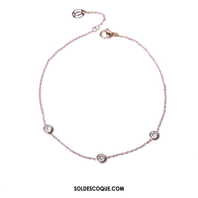 Bracelet De Cheville Femme Étudiant Rose Simple All-match Soldes