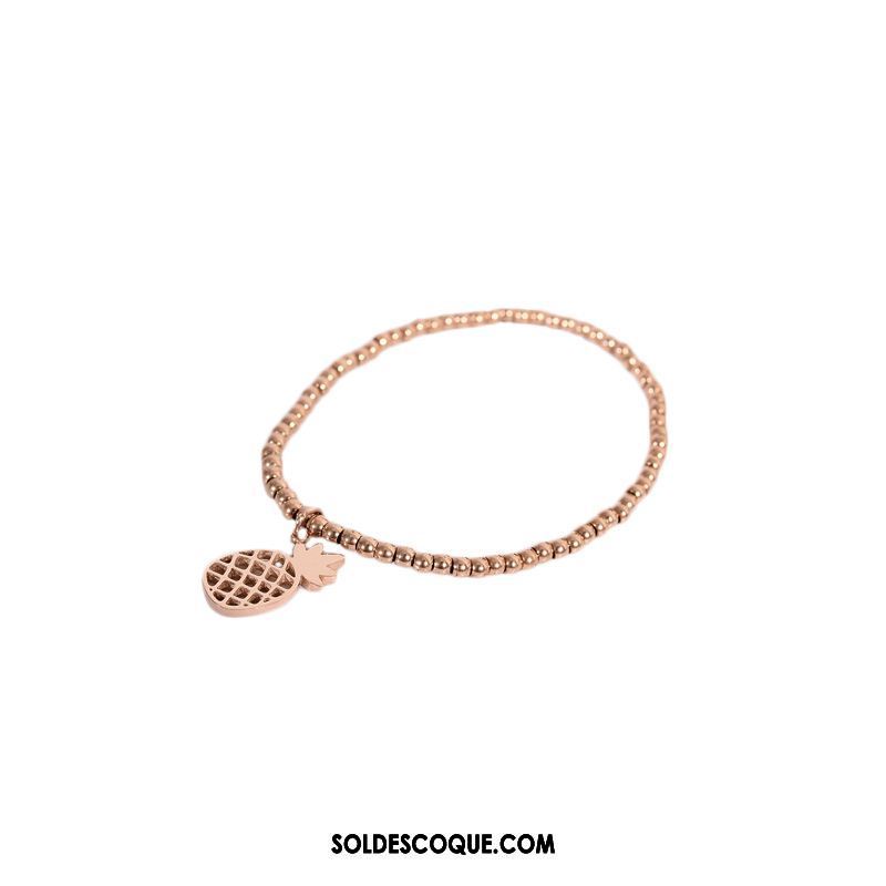 Bracelets Femme All-match Mode Élasticité Simple Rose Soldes