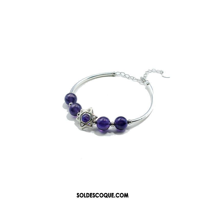 Bracelets Femme Personnalité Argenté Pure Naturel Violet France