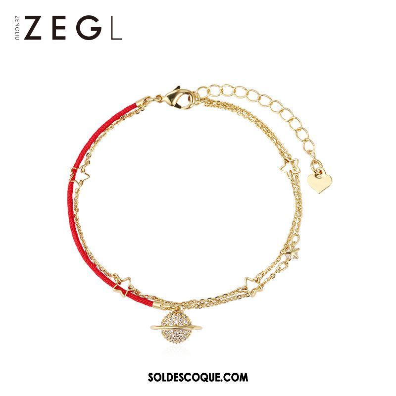 Bracelets Femme Simple Personnalité Bracelet Étudiant Rouge En Ligne