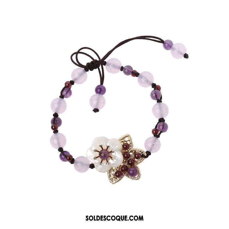 Bracelets Femme Tassel Nation Cristal Violet Bracelet Soldes