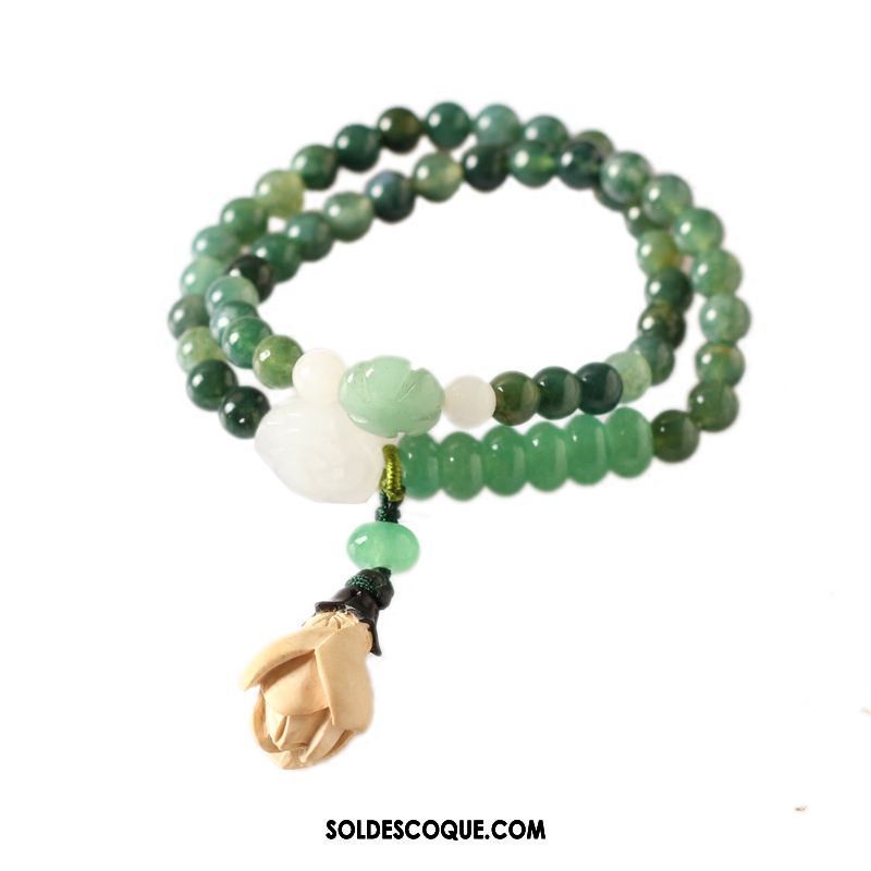 Bracelets Femme Élasticité All-match Art Accessoires Vert Soldes