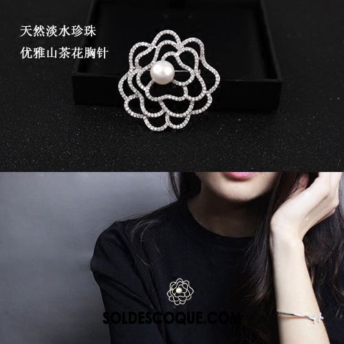 Broche Femme Petit Classique Perle Corsage Vent Parfumé Soldes