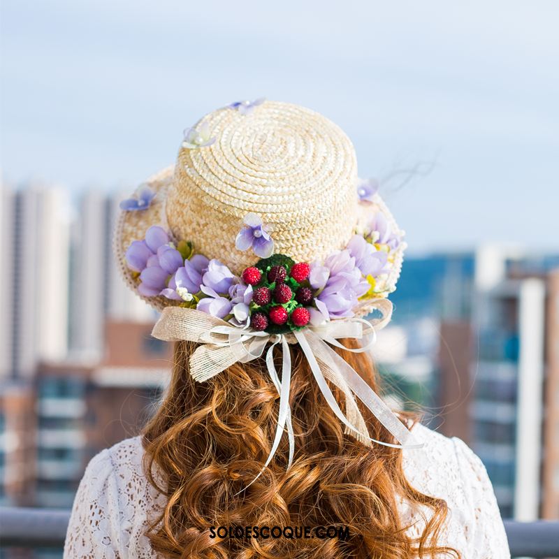 Casquette Chapeau Femme Blanc Frais Vacances Art Original En Vente