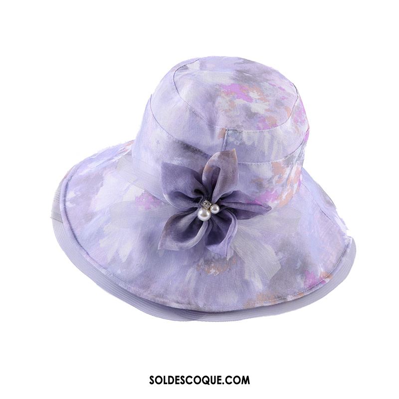 Casquette Chapeau Femme Chapeau De Soleil Violet Voyage Plage Crème Solaire En Vente