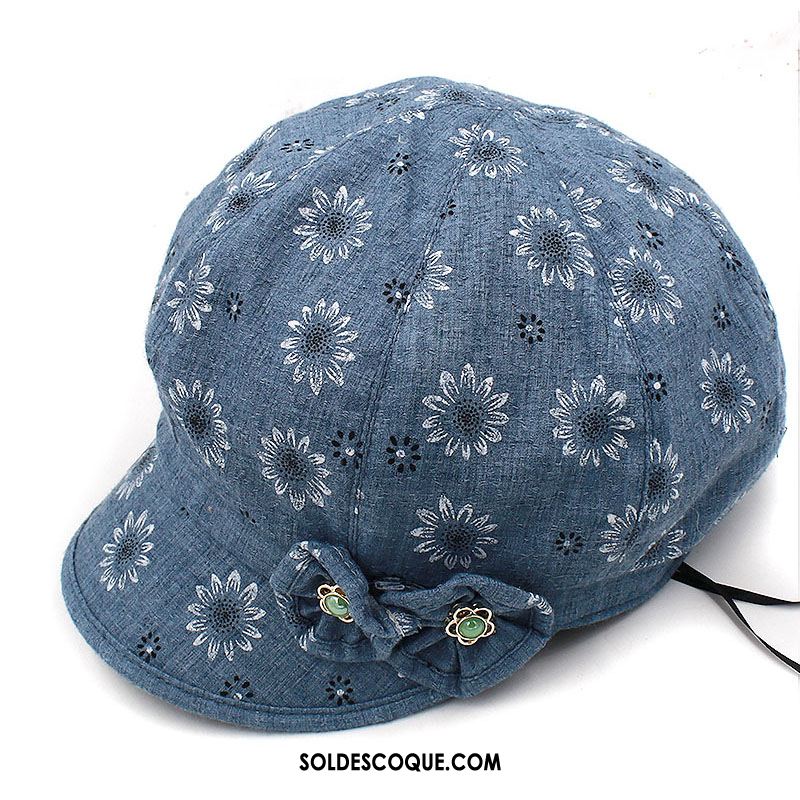 Casquette Chapeau Femme Mode Peintre Printemps Anis Étoilé Bleu Soldes