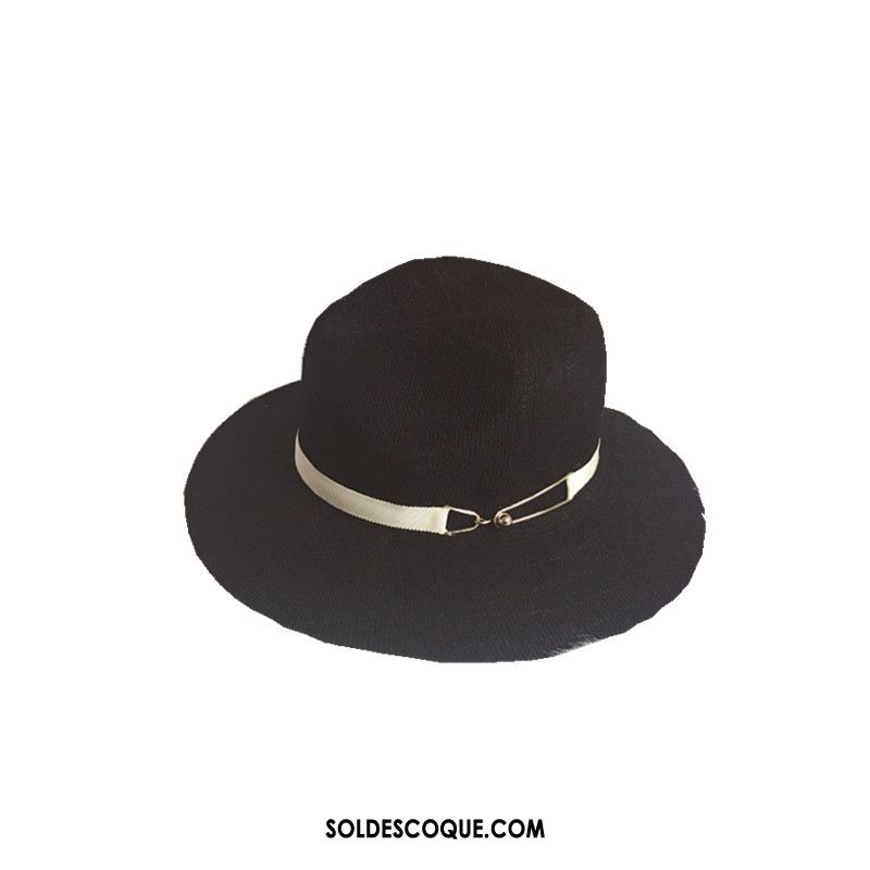 Casquette Chapeau Femme Plage Été Le Jazz Noir Chapeau Pas Cher