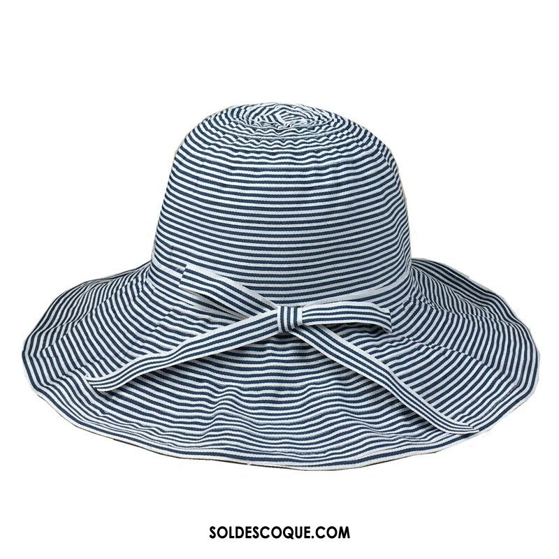 Casquette Chapeau Femme Voyage Bleu Été Plier Crème Solaire En Vente