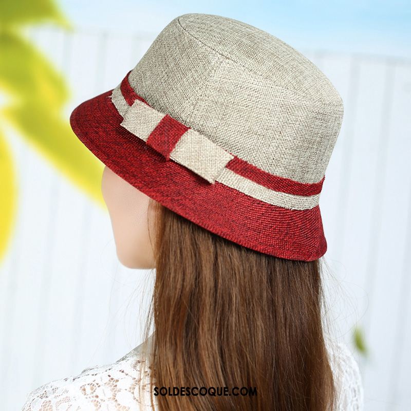 Casquette Chapeau Femme Été Voyage Britanique Chapeau De Pêcheur Ombre Pas Cher