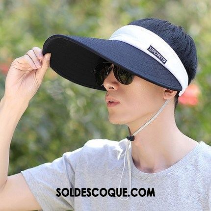 Casquette Chapeau Homme Casquette Noir Gros De Plein Air Anti-uv En Vente