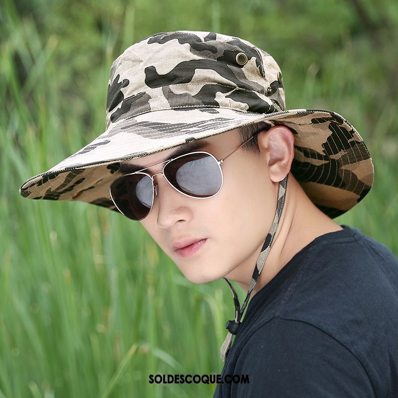 Casquette Chapeau Homme Chapeau De Pêcheur Chapeau De Soleil Ombre Camouflage Été Pas Cher