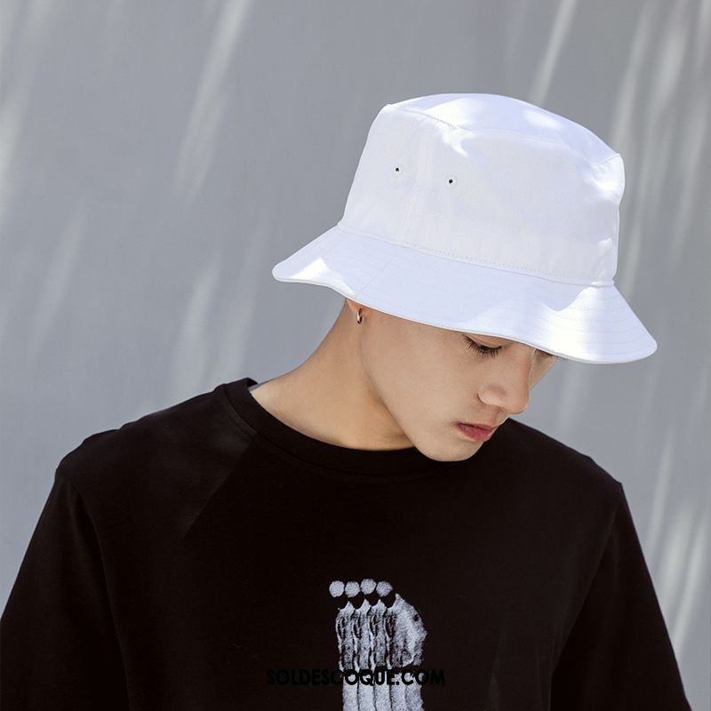 Casquette Chapeau Homme Mode Blanc Chapeau De Pêcheur All-match Été Pas Cher