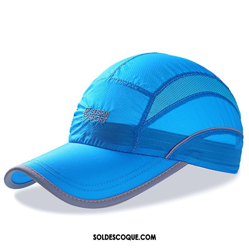 Casquette Chapeau Homme Respirant Chapeau Femme De Plein Air Bleu Pas Cher