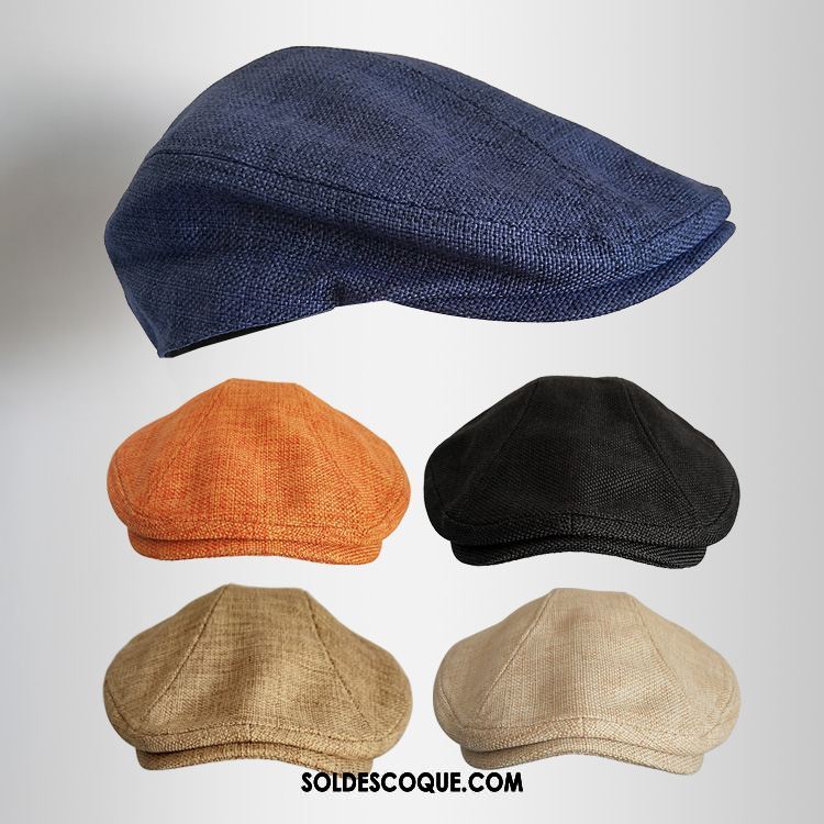 Casquette Chapeau Homme Été Respirant Ombre Lin Casquette Pas Cher