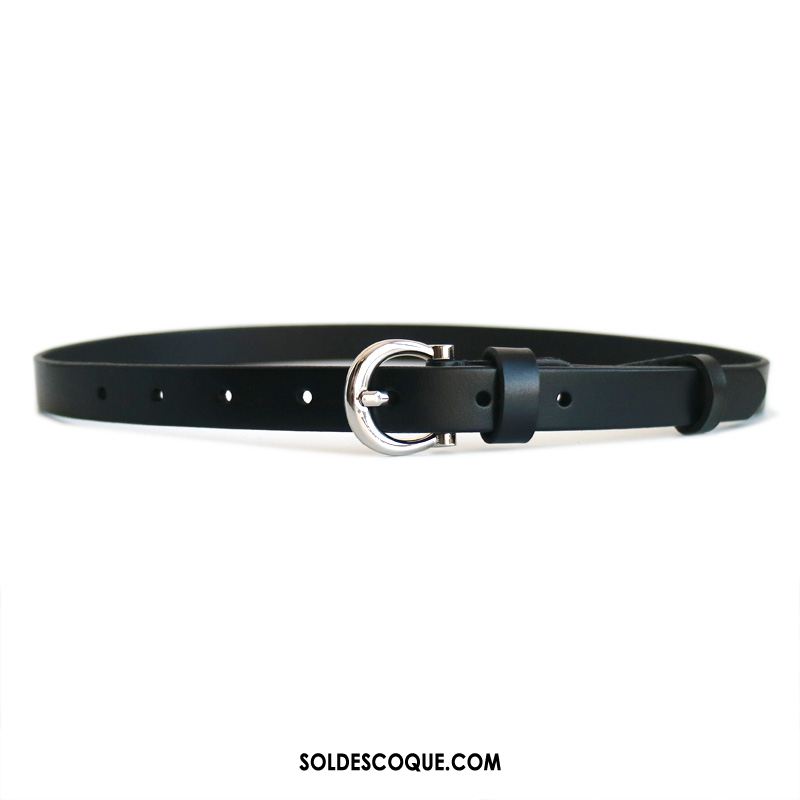 Ceinture Femme Banlieue Cuir De Vache Simple Loisir Exquis En Ligne