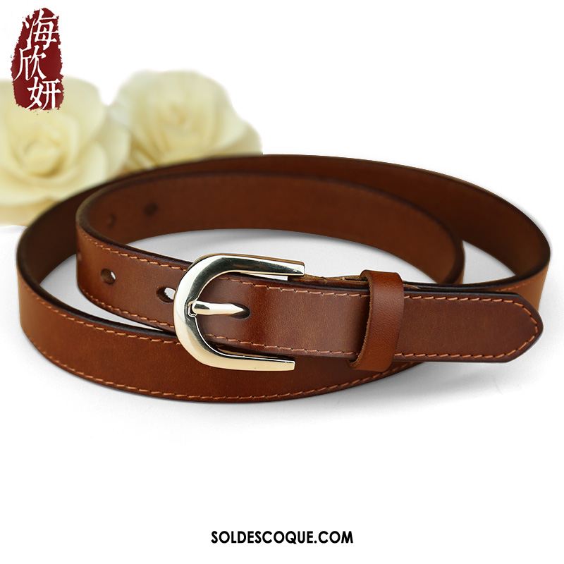 Ceinture Femme Boucle Couche De Tête Cuir Véritable Bien Loisir France