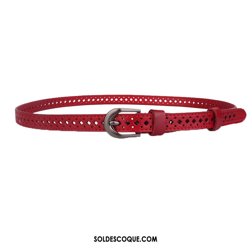 Ceinture Femme Couche De Tête Cuir Véritable All-match Simple Bien Pas Cher