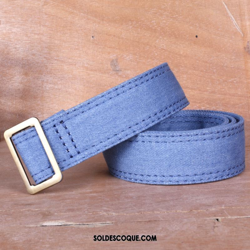 Ceinture Femme Décoration Bleu Denim Toile Ultra-court En Vente