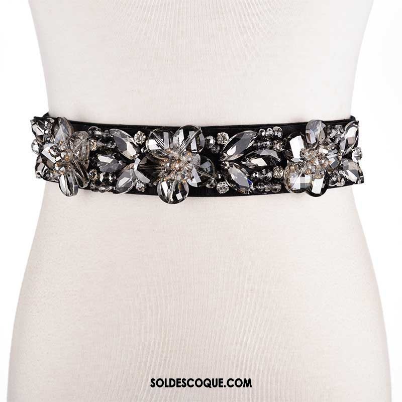 Ceinture Femme Loisir Mode Pierres De Strass Europe Élastique Soldes