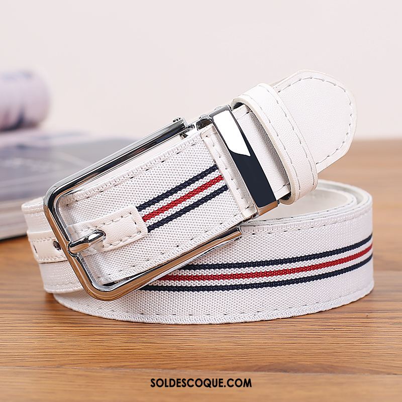 Ceinture Femme Loisir Simple Jeunesse Noir Et Blanc Homme Pas Cher