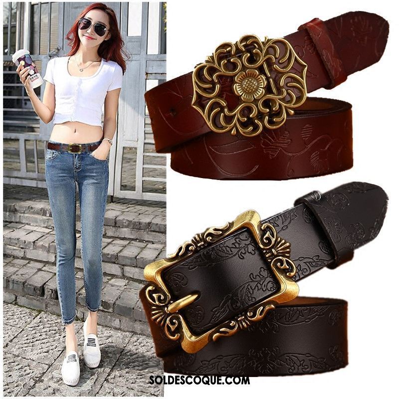 Ceinture Femme Mode Jeans Boucle Simple Jeunesse Soldes