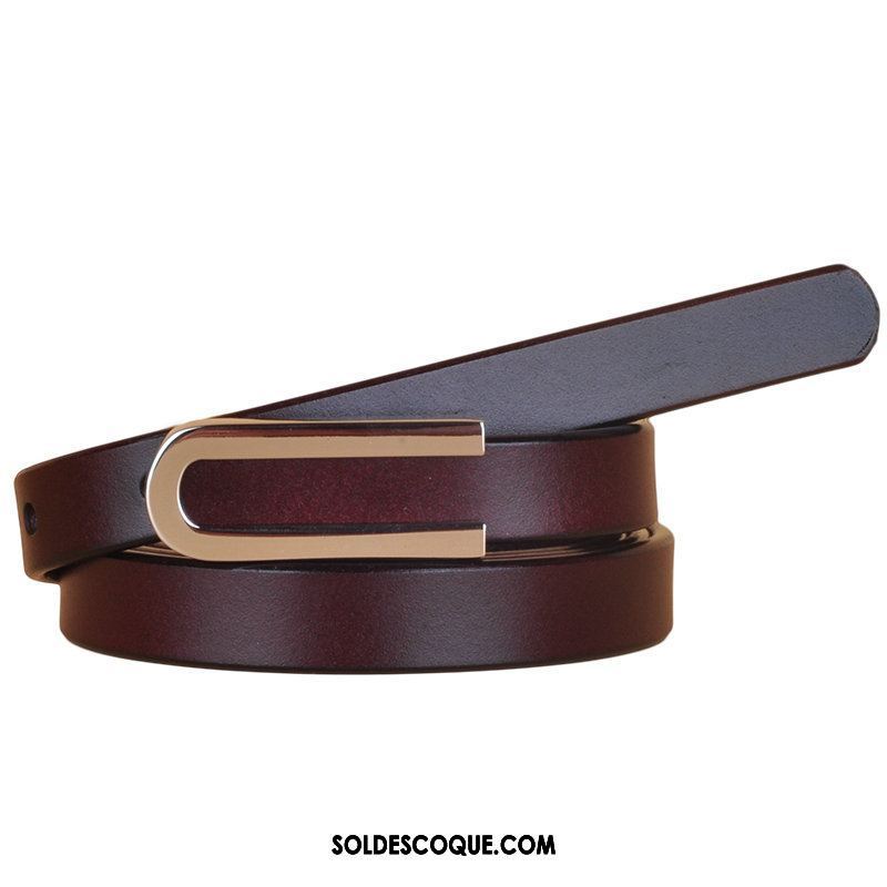 Ceinture Femme Petit Rouge Cuir Véritable Décoration Étudiant En Ligne