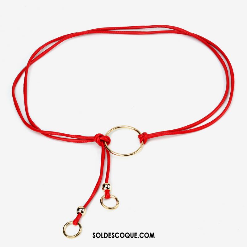 Ceinture Femme Rouge Mode Simple Bien Accessoires En Ligne